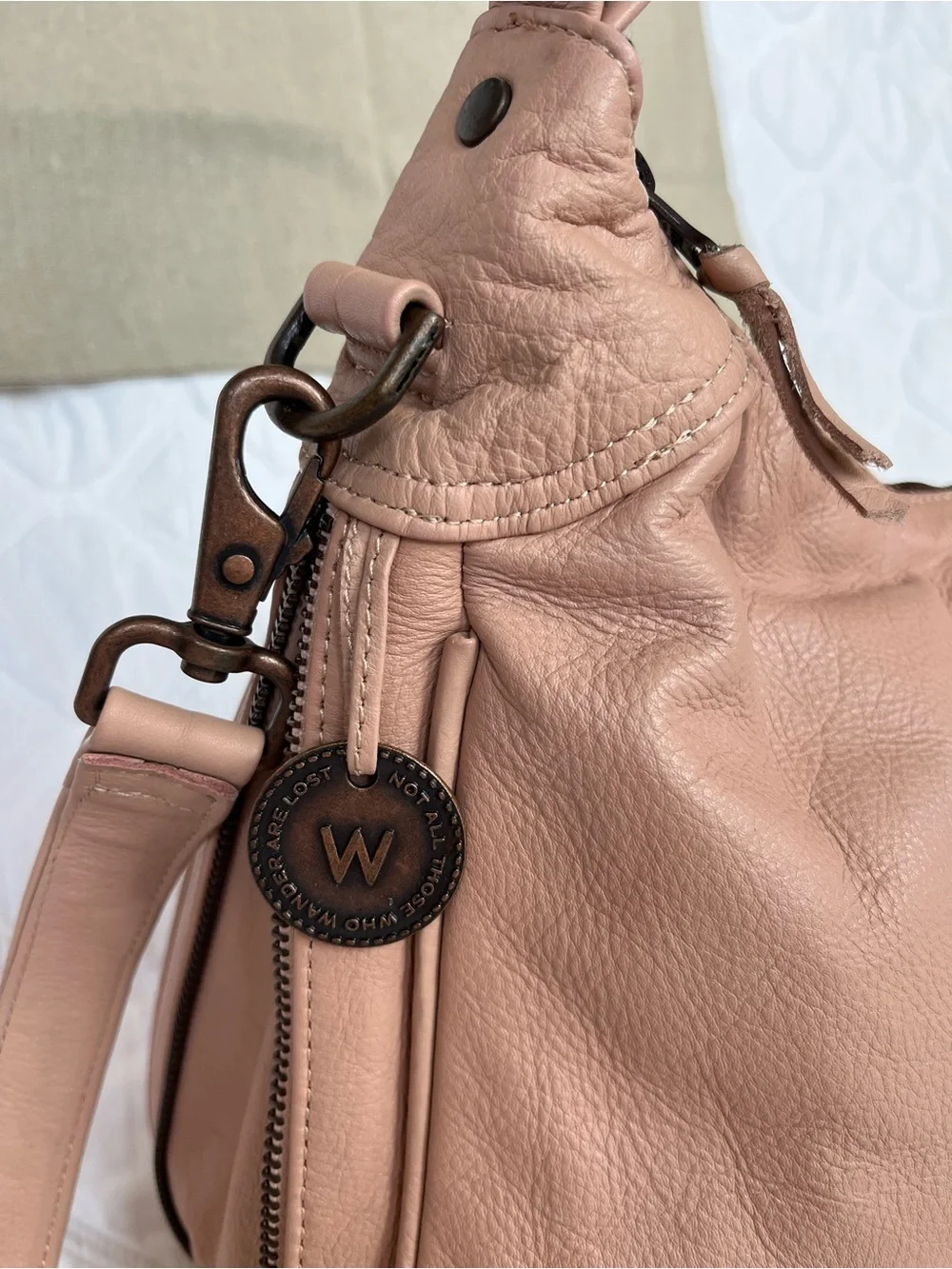 🩰 Santorini Bag/wallet/zip pouch in Blush/Ballet Pink by Wanderers Travel Co